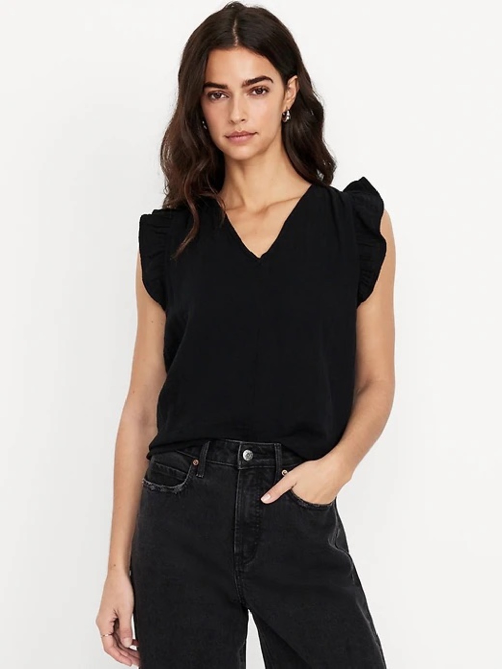 Old Navy Sleeveless Crinkle Gauze Top Size Large